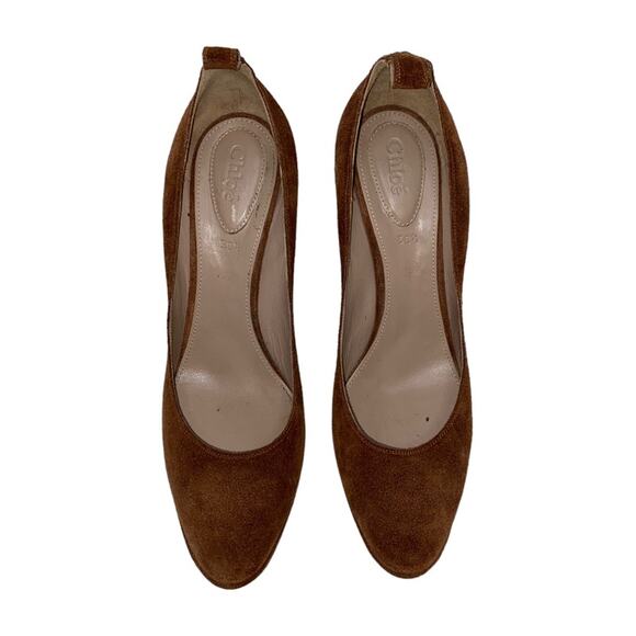 Vintage Chloe Suede Leather Platform Wedges - Picture 3 of 10